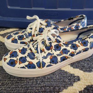 NWOT Keds Womens Size 9.5 Blue Little Miss Bossy lace up platform sneakers